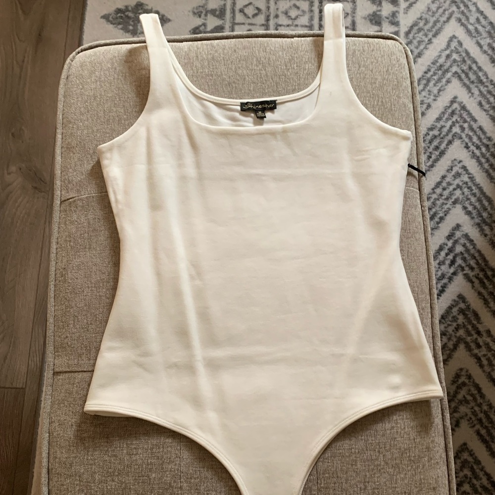 White bodysuit- thong style